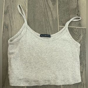 Brandy Melville Light grey cropped tank top